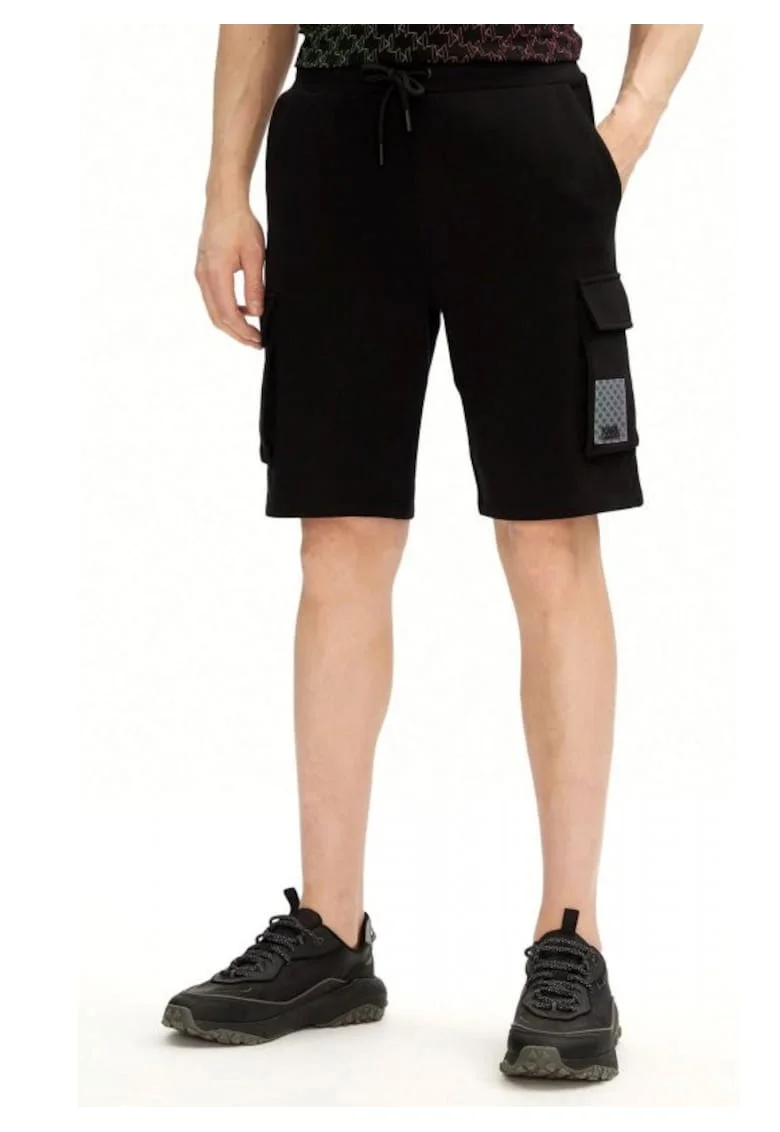 Pantaloni  Bermuda, negru, 100% bumbac, Negru