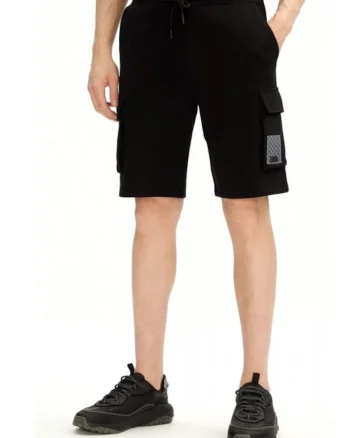 Pantaloni  Bermuda, negru, 100% bumbac, Negru