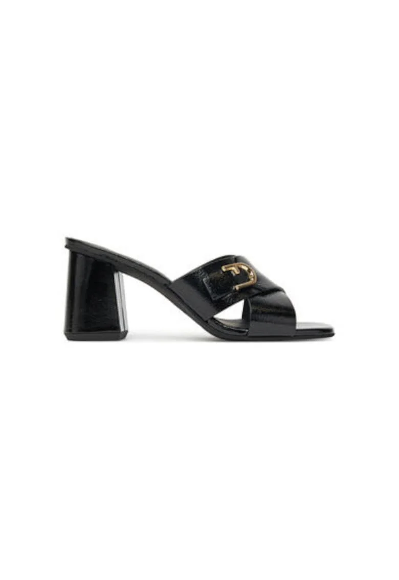 Slapi dama, YJ41HIC Y57000,  Piele naturala, Negru