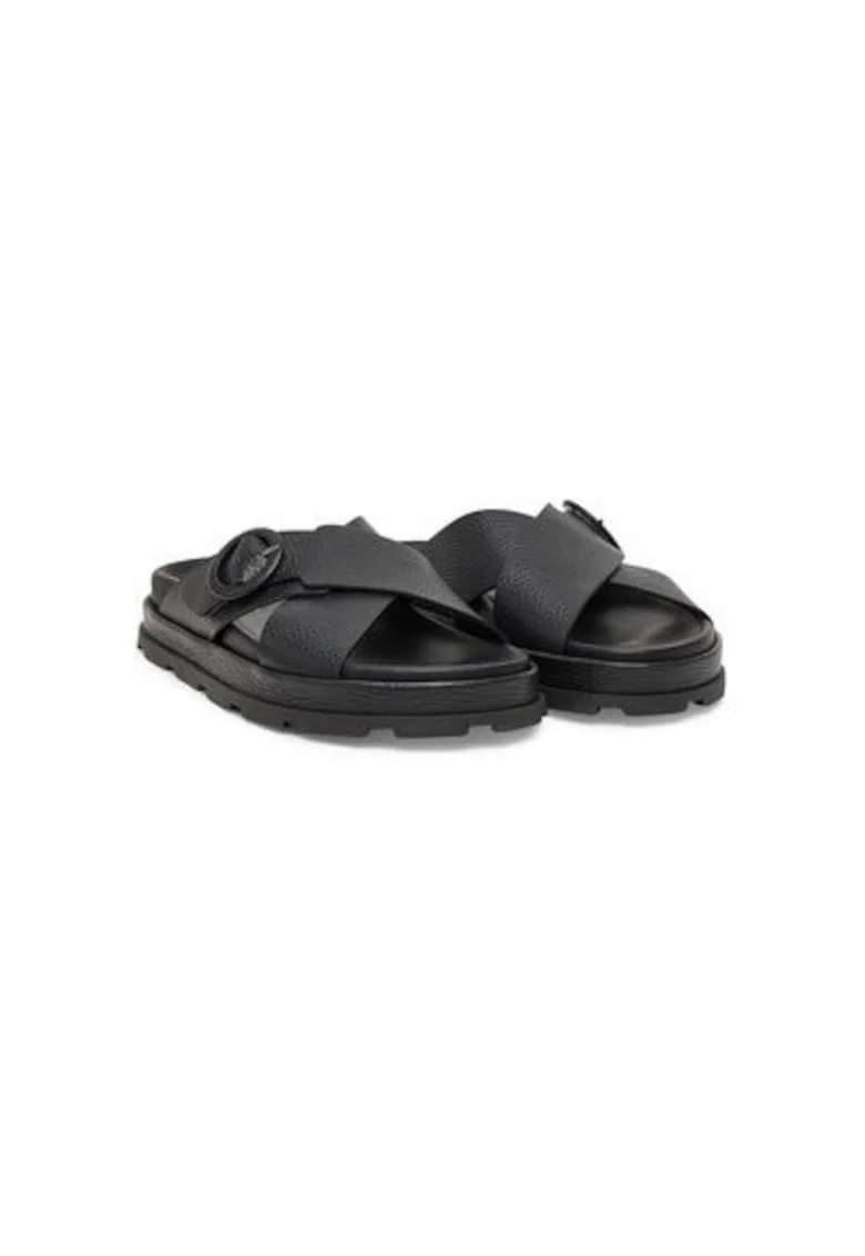 Slapi dama, SA28134G0MTD0000,  Piele naturala, Negru