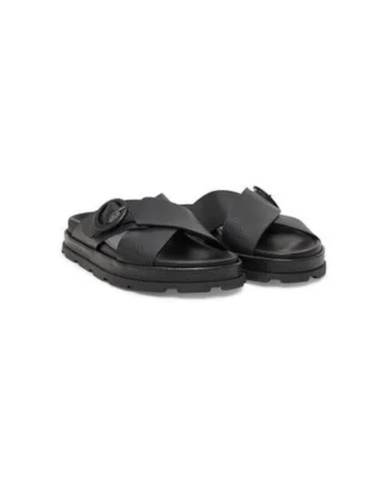 Slapi dama, SA28134G0MTD0000,  Piele naturala, Negru
