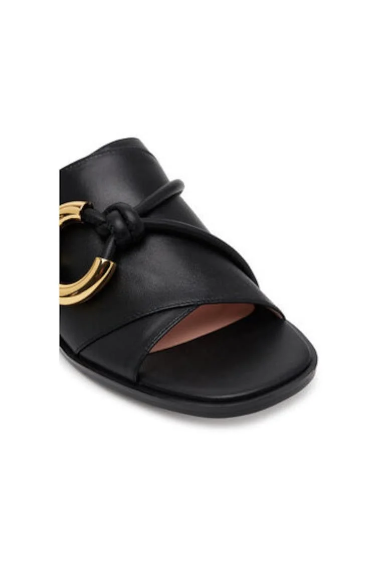 Slapi dama, SGH 17 01 01 001,  Piele naturala, Negru