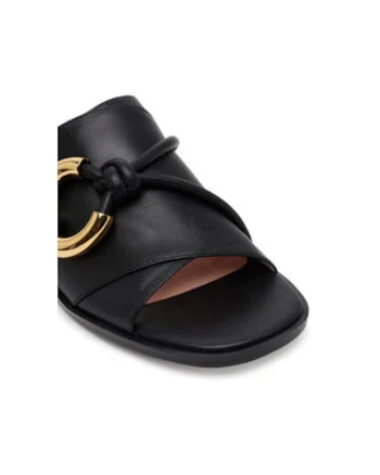 Slapi dama, SGH 17 01 01 001,  Piele naturala, Negru