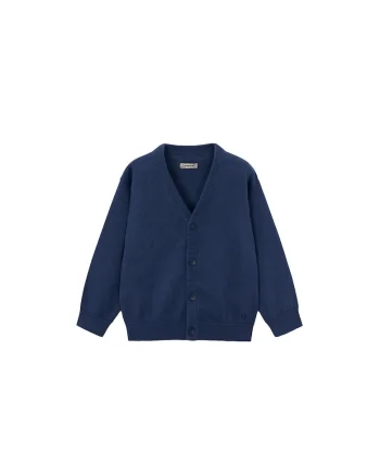 Cardigan baieti,  bumbac, bleumarin, sistem inchidere cu nasturi