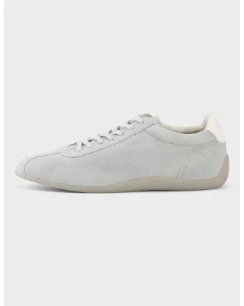 Pantofi sport low-cut din piele intoarsa, Albastru glaciar