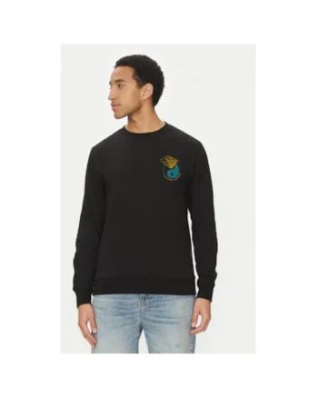 Bluza barbati  EQYFT05055-KVJ0, Bumbac/Poliester, Negru, Negru