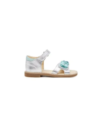 Sandale fete, 7913511,  Piele naturala, Argintiu, Argintiu