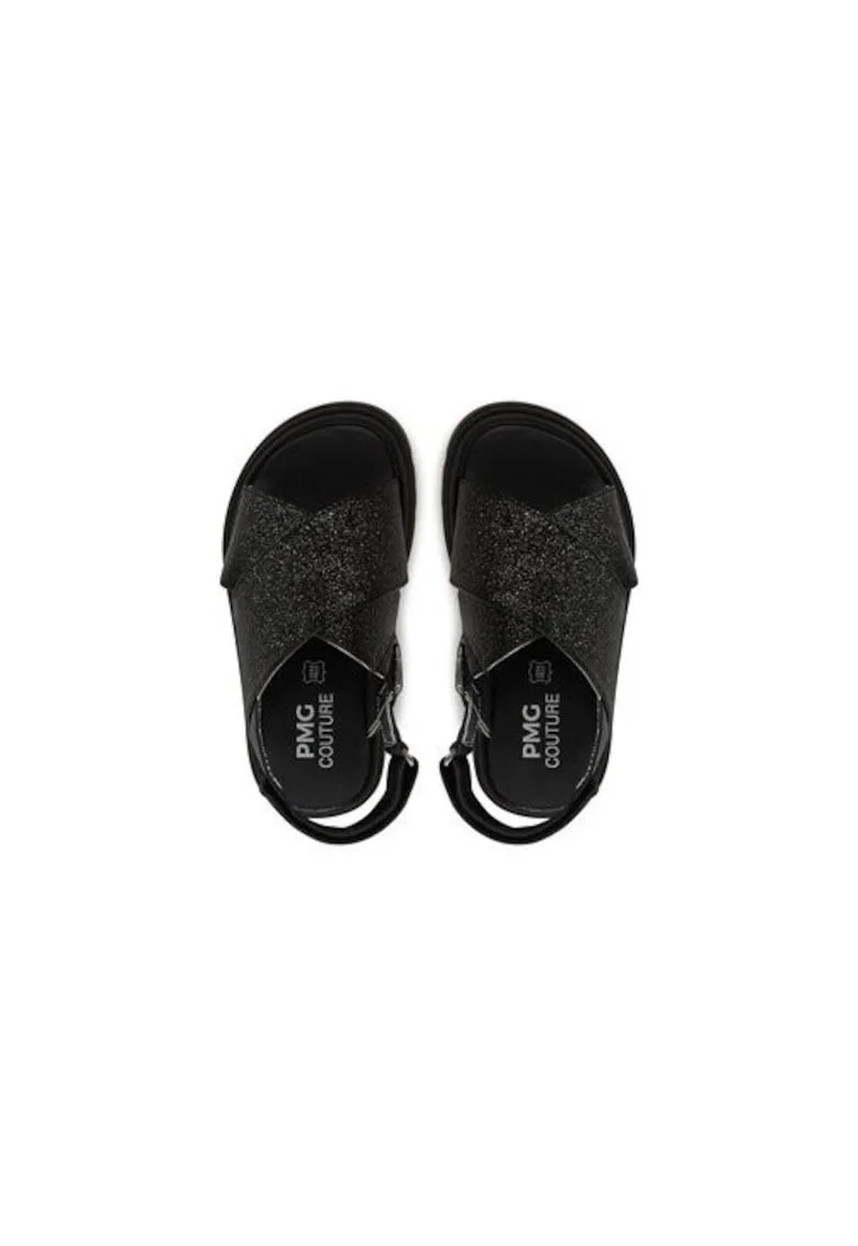 Sandale fete, 7938733,  Piele naturala, Negru, Negru