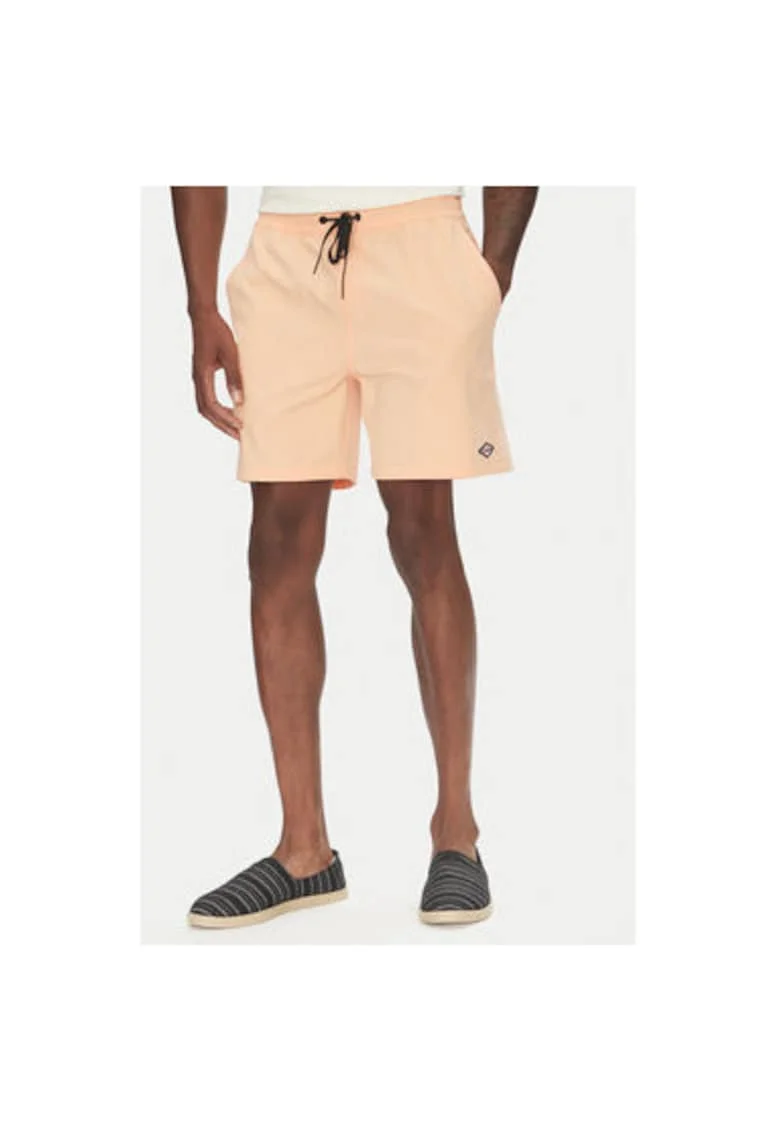 Pantaloni scurti de baie barbati  EBYJV00145, Poliester/Bumbac, Portocaliu, Portocaliu