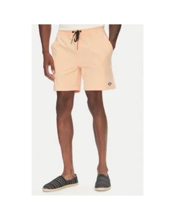 Pantaloni scurti de baie barbati  EBYJV00145, Poliester/Bumbac, Portocaliu, Portocaliu