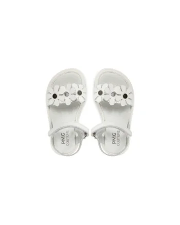 Sandale fete, 7938511,  Piele naturala, Alb, Alb