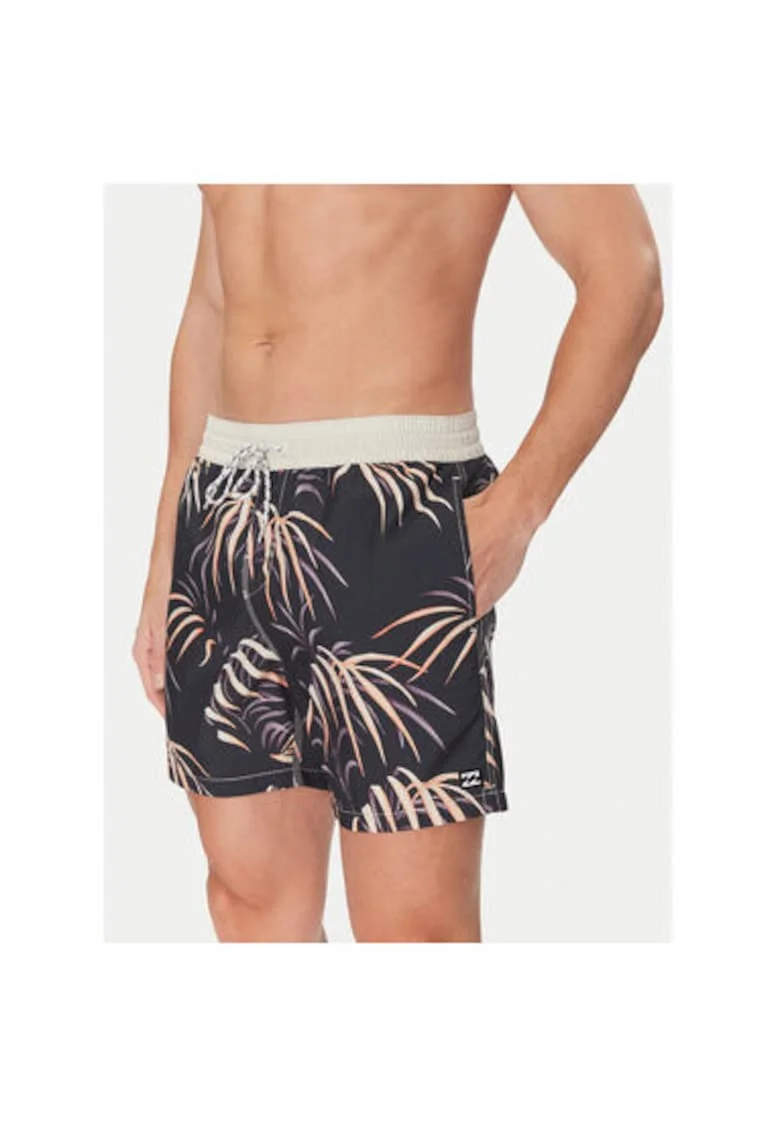 Pantaloni scurti de baie barbati  EBYJV00144, Poliester reciclat, Multicolor, Multicolor