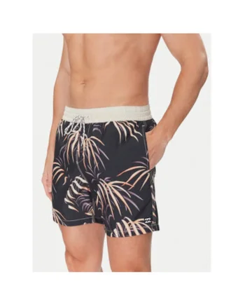 Pantaloni scurti de baie barbati  EBYJV00144, Poliester reciclat, Multicolor, Multicolor