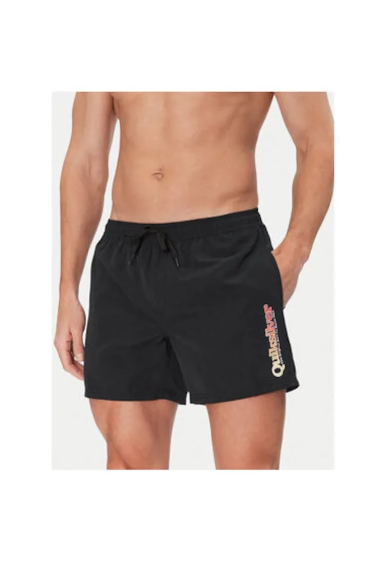 Pantaloni scurti de baie barbati  EQYJV04141, Poliester, Negru, Negru