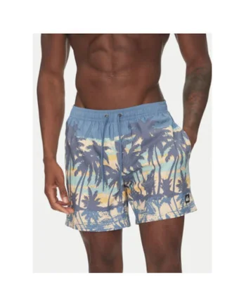 Pantaloni scurti de baie barbati  EQYJV04121, Poliester, Albastru, Albastru