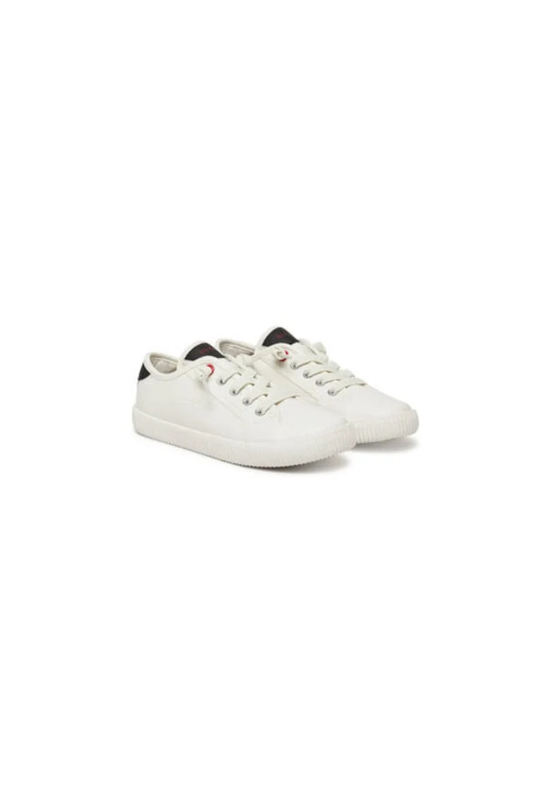 Adidasi fete  J55N3A-01054, Textil, Alb