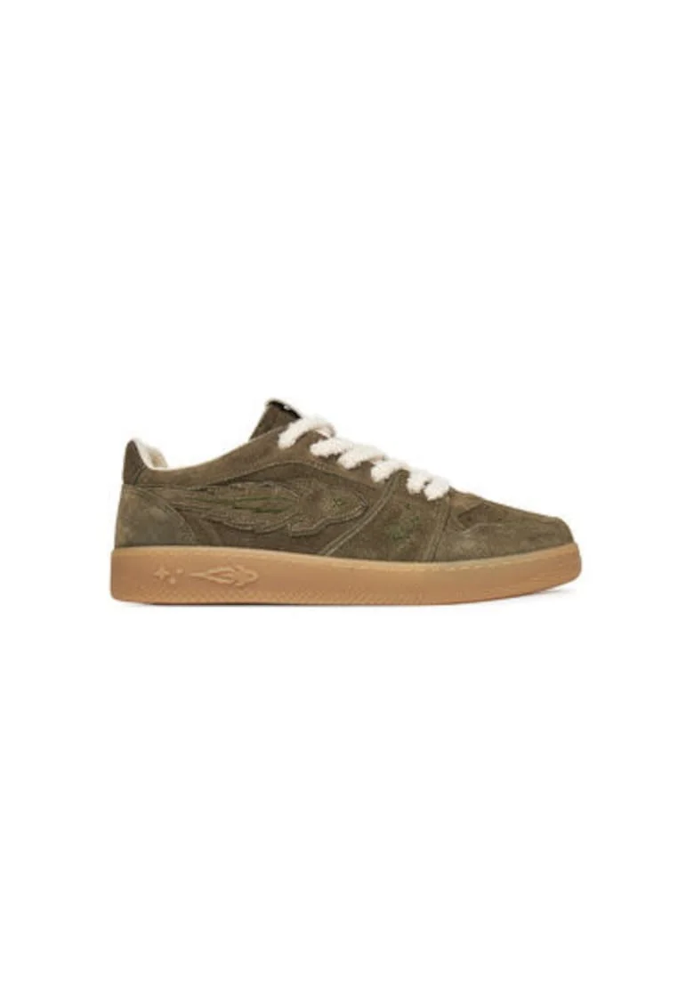 Pantofi sport barbati, BB5003 PX002,  Piele naturala, 44 EU, Verde