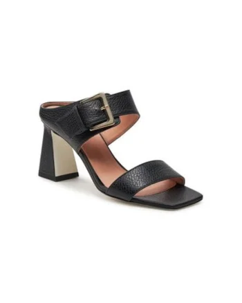 Papuci dama  303874520, Piele naturala, Negru, Negru