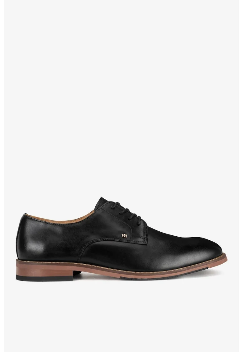Pantofi barbati  5904862302553, Piele naturala, Negru, Negru