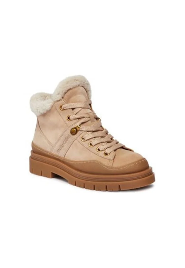 Botine dama See By Chloe, SB41082A, Piele naturala, 40 EU, Bej