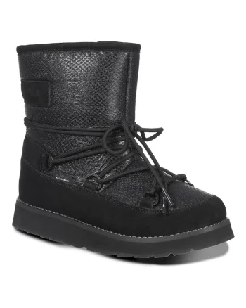 Cizme de iarna dama  75580, Piele naturala, Negru