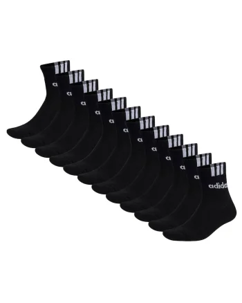 Set de sosete scurte cu model unisex- 12 perechi, Negru