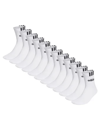 Set de sosete scurte cu model unisex- 12 perechi, Alb