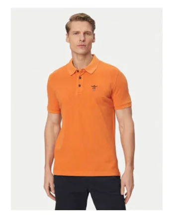 Tricou barbati,  portocaliu, bumbac, maneca scurta