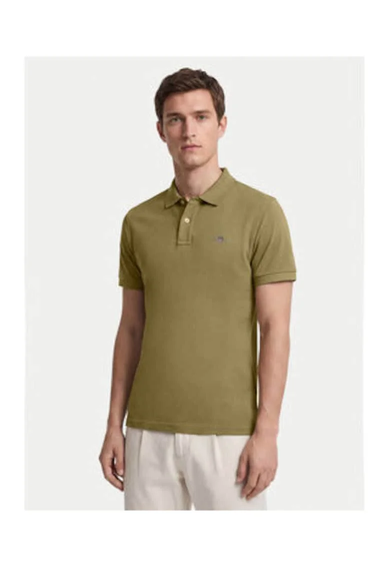 Tricou barbati,  verde, bumbac, maneca scurta