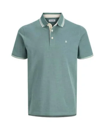 Tricou barbati, Jack Jones, verde, bumbac organic, maneca scurta, regular fit