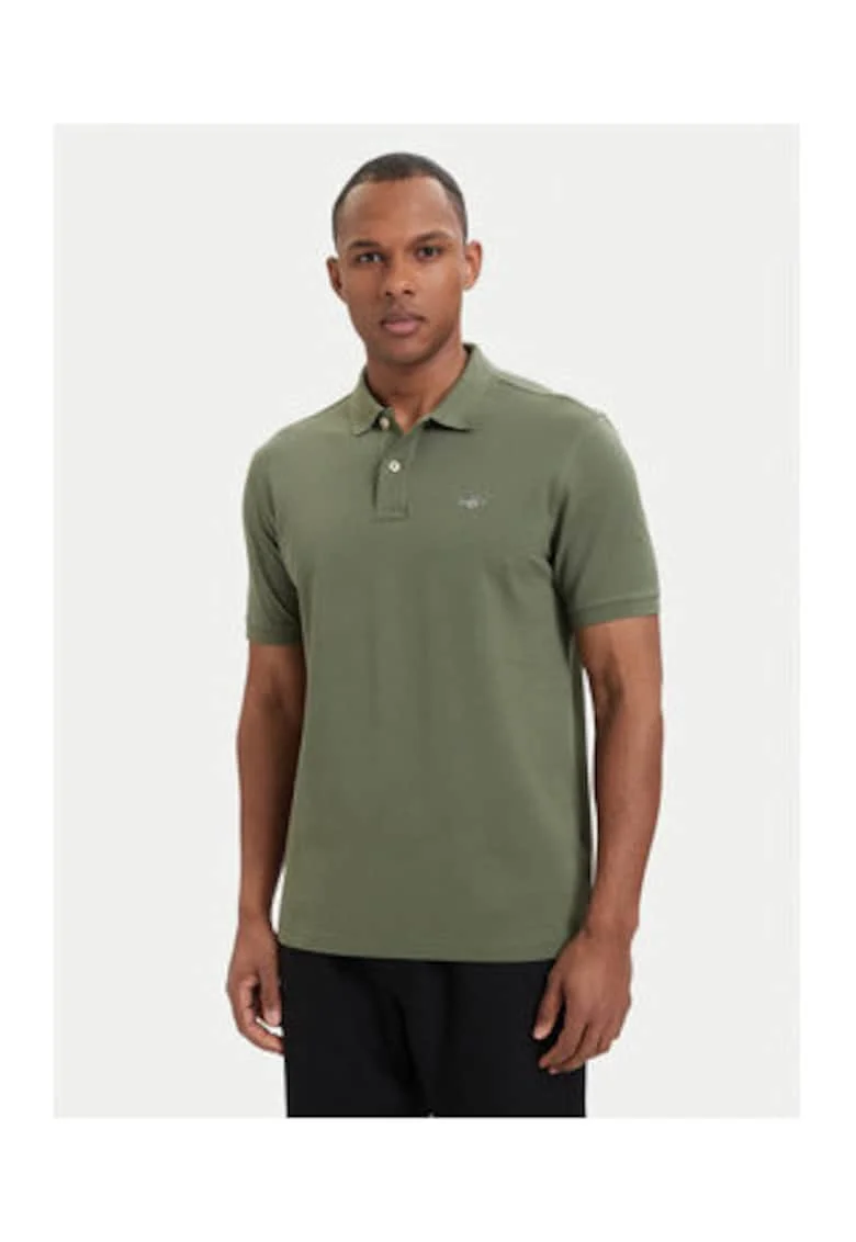 Tricou Polo Barbati,  Verde, bumbac, maneca scurta