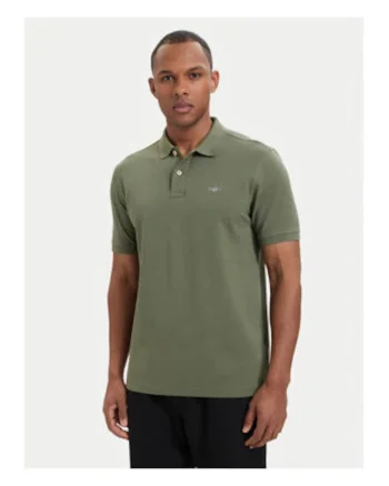 Tricou Polo Barbati,  Verde, bumbac, maneca scurta