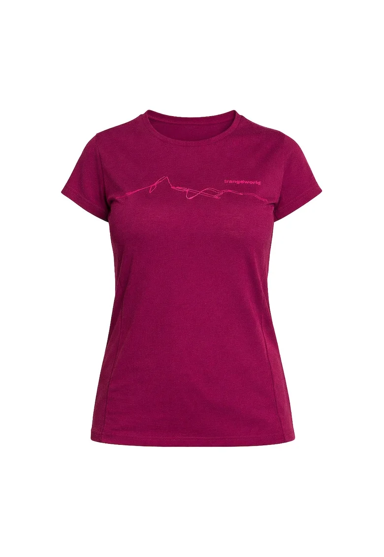 Tricou dama  W BIELLA, rosu inchis, Rosu inchis
