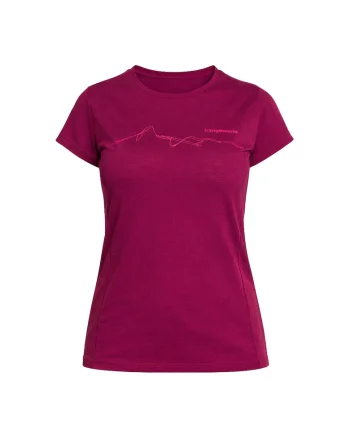Tricou dama  W BIELLA, rosu inchis, Rosu inchis