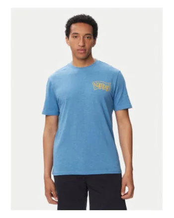 Tricou barbati,  albastru, bumbac, imprimeu grafic