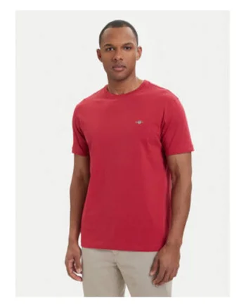 Tricou barbati,  rosu, bumbac, croiala regular fit