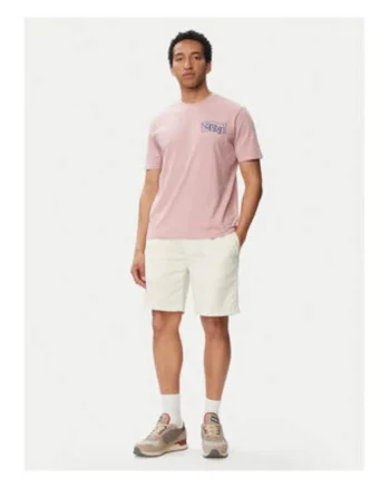 Tricou barbati,  roz, bumbac, imprimeu grafic