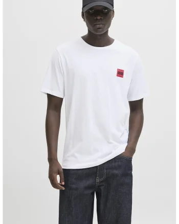 Tricou regular-fit cu decolteu la baza gatului, Rosu/Alb