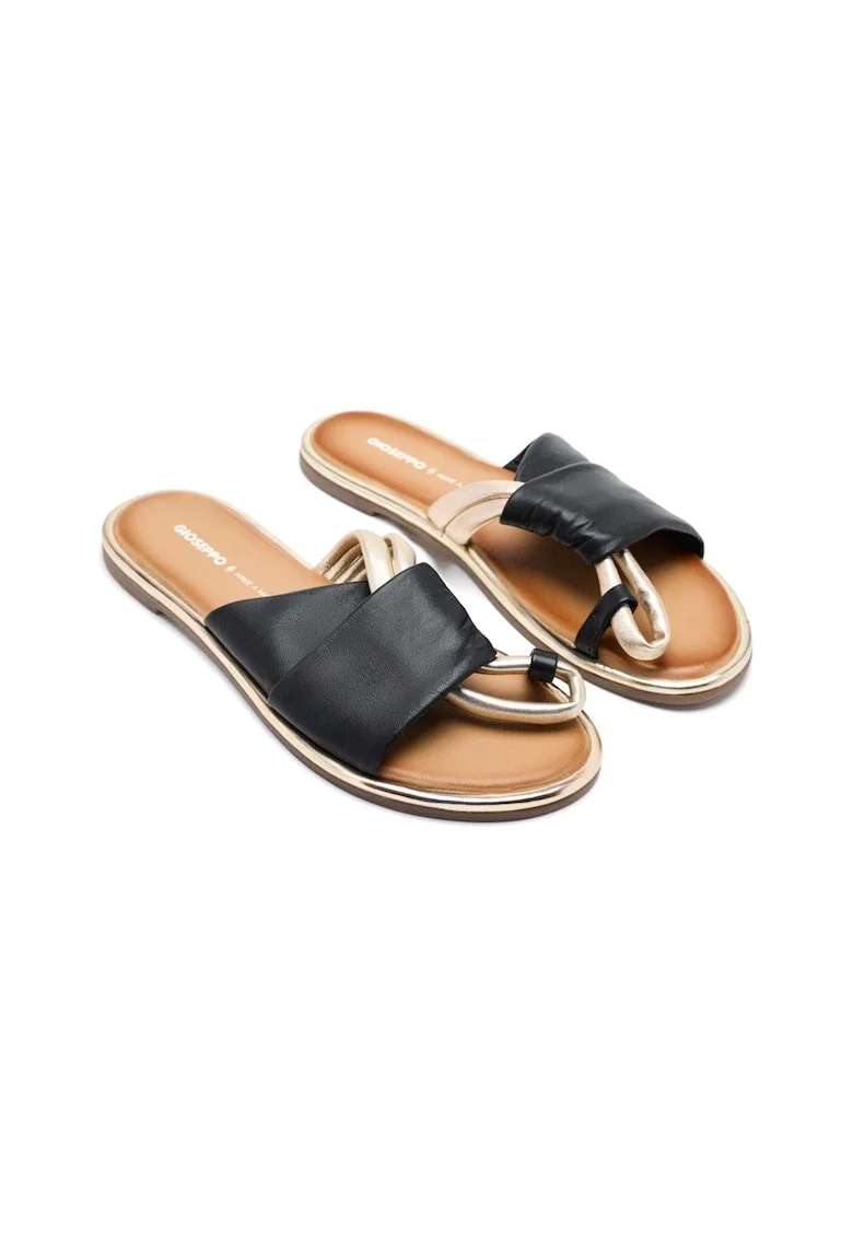 Papuci din piele, Negru