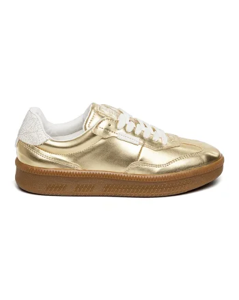 Pantofi sport low-cut cu sireturi Euphoria, Alb/Auriu