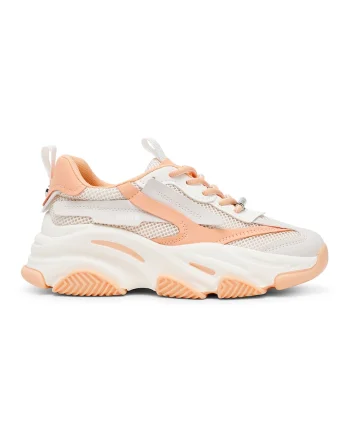 Pantofi sport cu insertii de plasa Possession-E, Piersica/Alb murdar