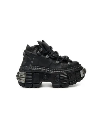 Pantofi sport dama, M-WALL106-S10,  Piele naturala, Negru