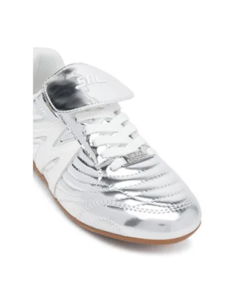 Pantofi sport dama, SM19000136,  Piele naturala, Argintiu, Argintiu
