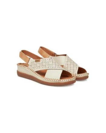 Sandale dama, W8K-0848C1,  Piele naturala, Alb, Alb