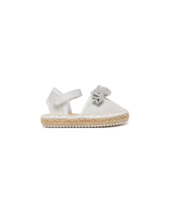 Espadrile fete  43646, Textil, Alb
