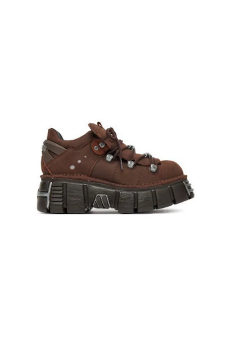 Pantofi sport unisex  M-120N-C56, Piele naturala, Maro