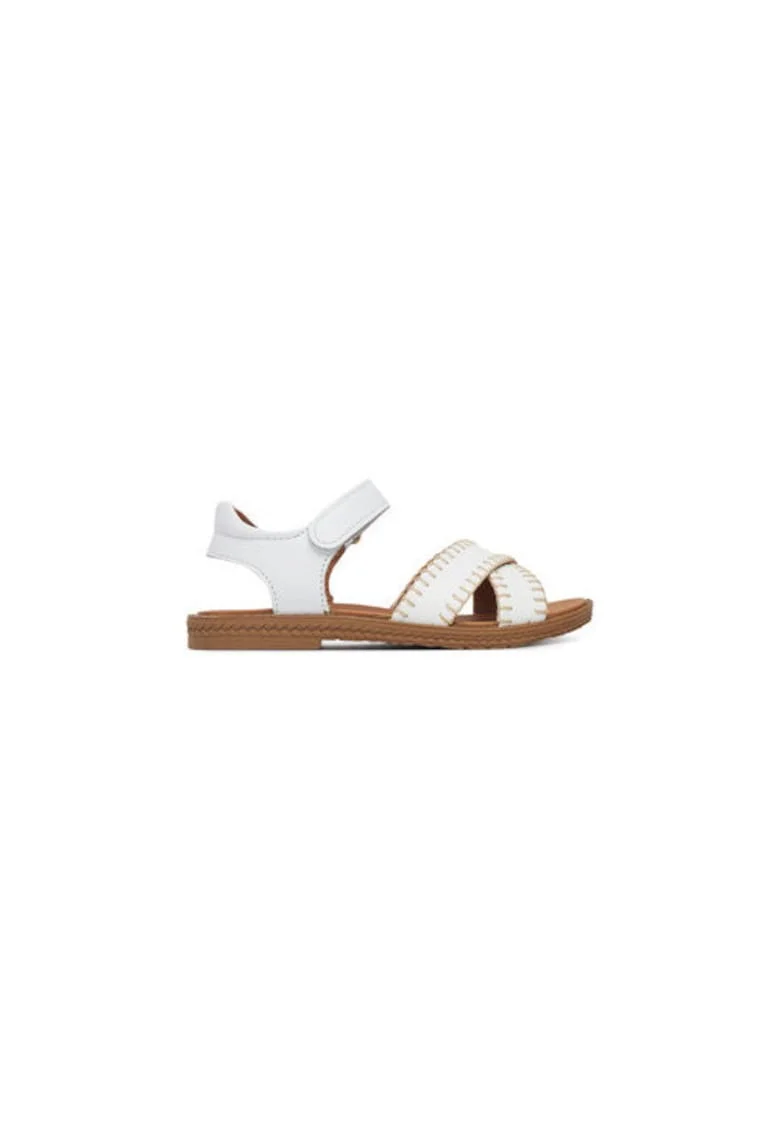 Sandale fete, 7889522,  Piele naturala, 32 EU, Alb