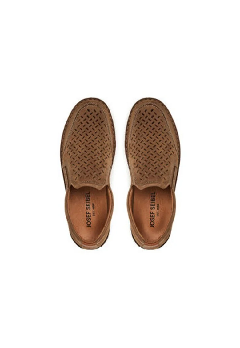 Pantofi barbati  47727, Piele naturala, Maro