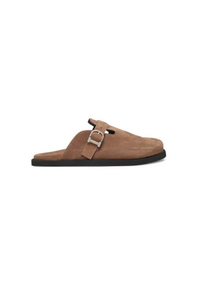 Slapi barbati  IU176001 IU1760, Piele naturala, Maro, Maro