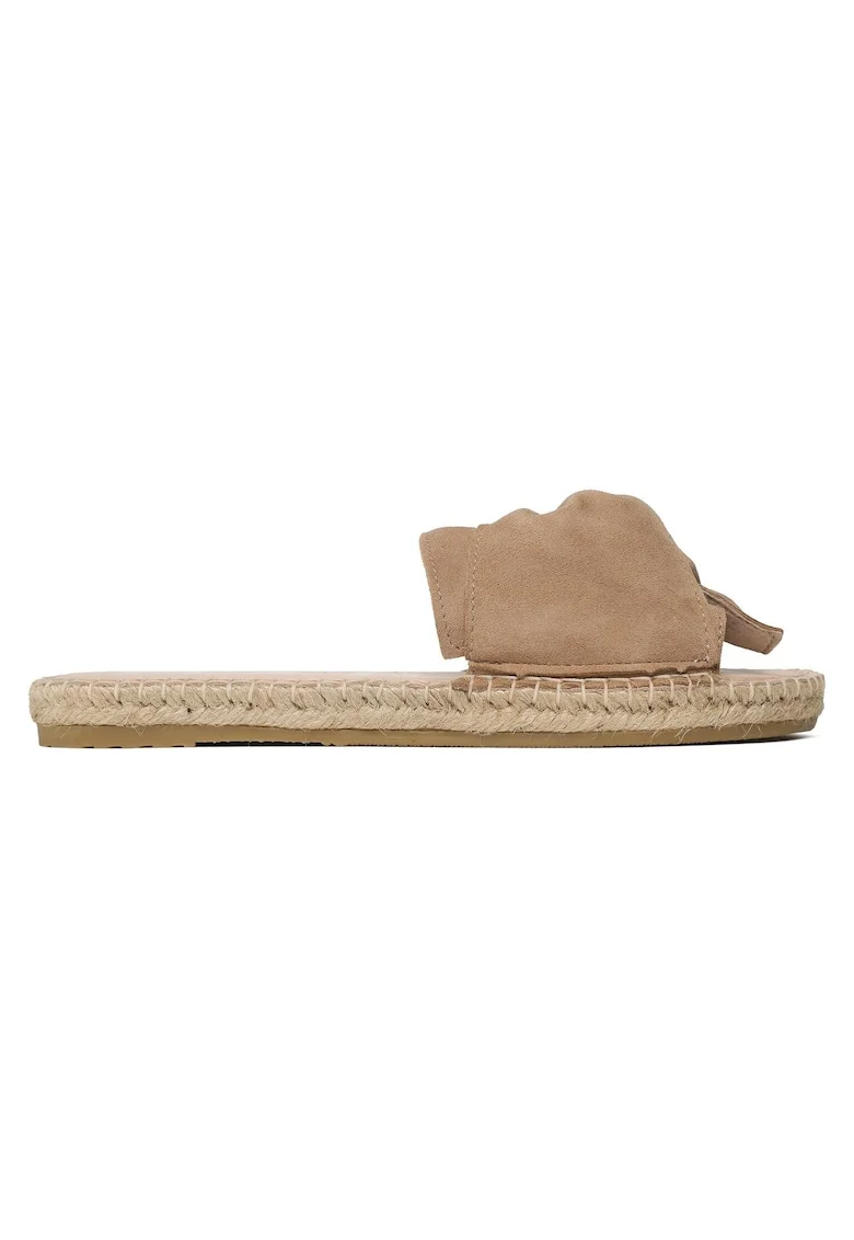 Espadrile dama  SANDALS WITH KNOT W 1.9, Piele naturala, Bej